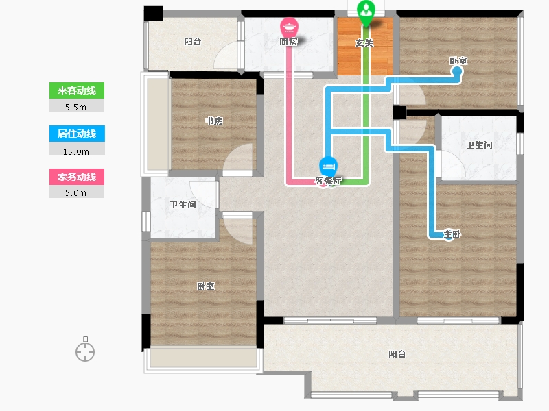 四川省-南充市-阆中市阆城一品-103.36-户型库-动静线