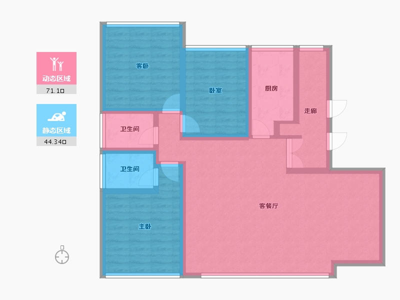 四川省-遂宁市-华泰泰和美邸-102.95-户型库-动静分区