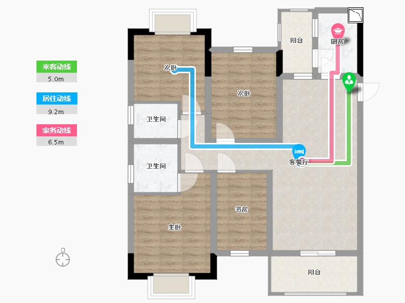 广西壮族自治区-北海市-永高星海名城-89.94-户型库-动静线