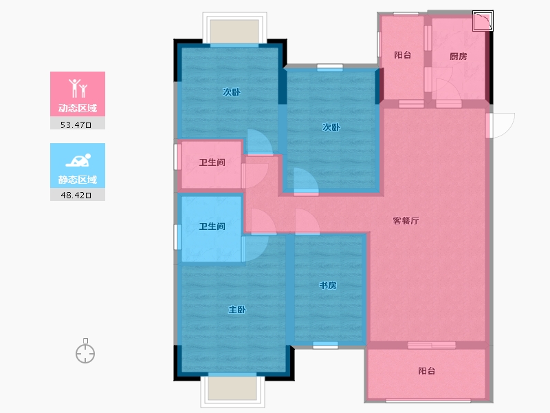 广西壮族自治区-北海市-永高星海名城-89.94-户型库-动静分区