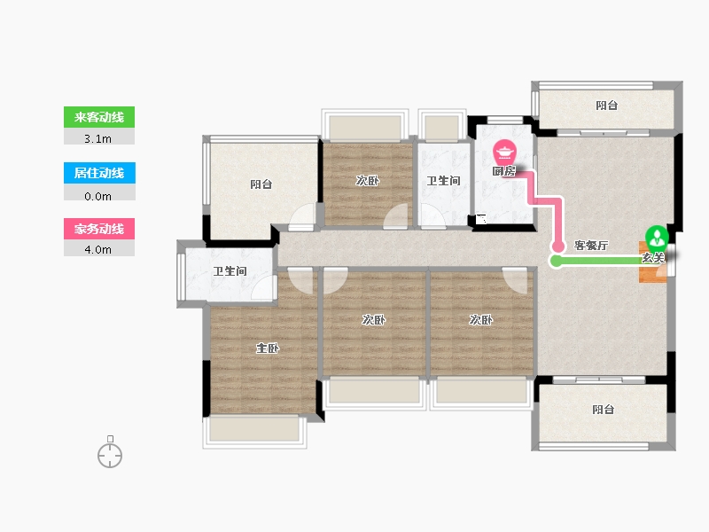 广东省-揭阳市-星河明珠湾四期-123.74-户型库-动静线