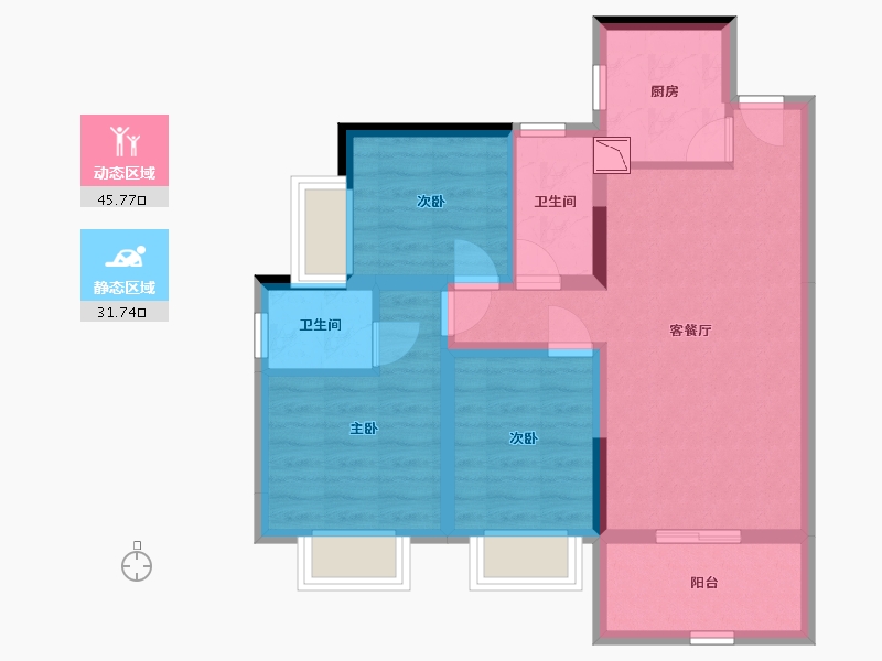 广西壮族自治区-北海市-永高星海名城-67.95-户型库-动静分区