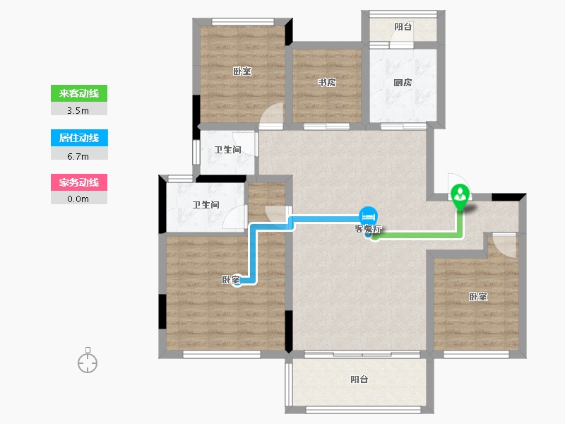 四川省-绵阳市-领地·国际社区-99.79-户型库-动静线