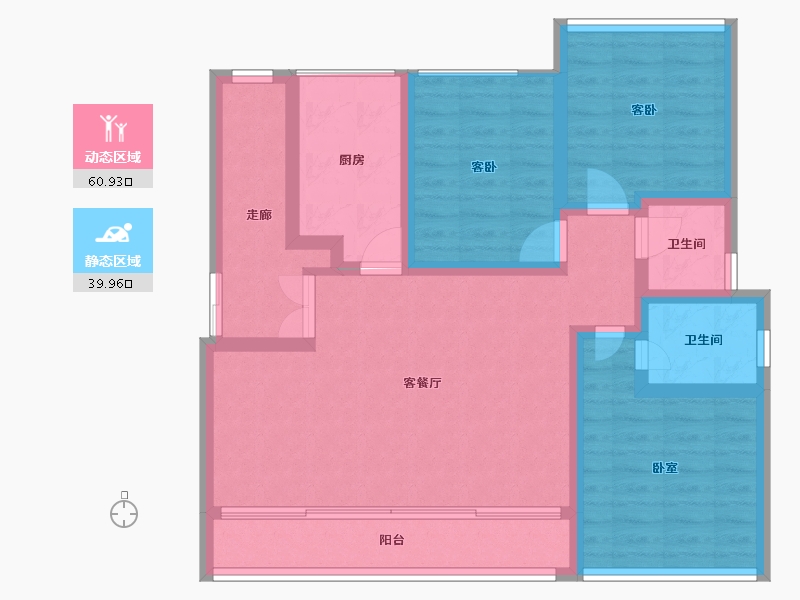 四川省-遂宁市-华泰泰和美邸-89.39-户型库-动静分区