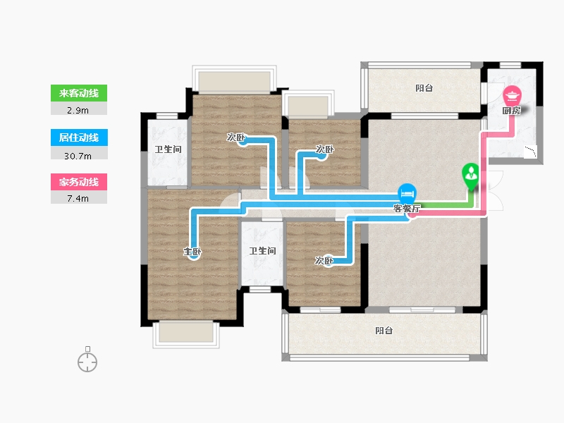 四川省-内江市-邦泰国宾上院-114.92-户型库-动静线