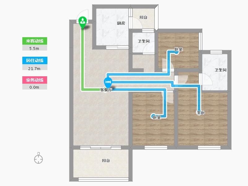 四川省-南充市-远达江山美墅-82.10-户型库-动静线