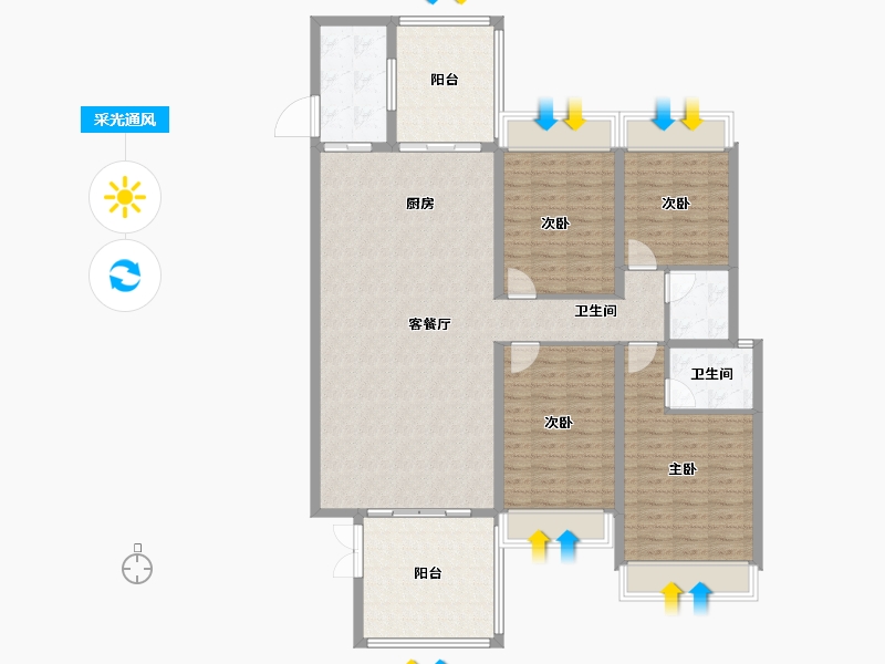 广东省-揭阳市-榕水湾-142.40-户型库-采光通风