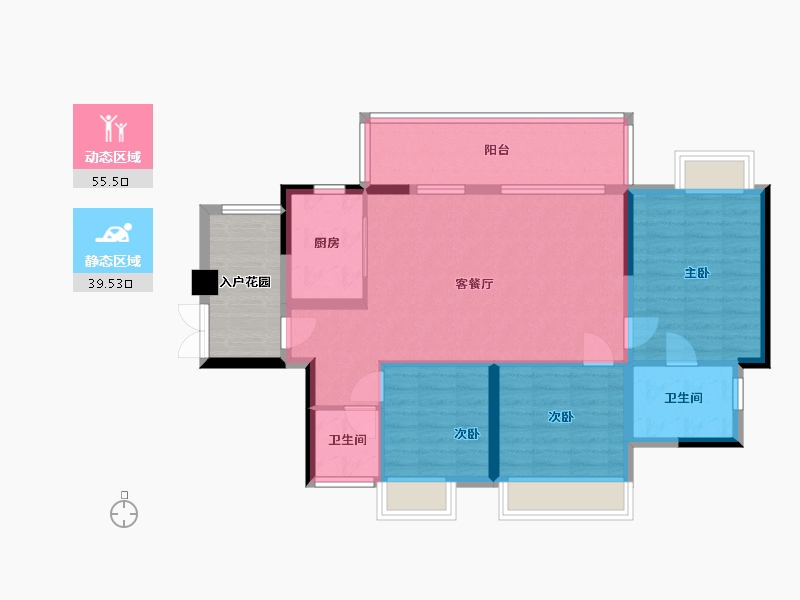 广东省-中山市-怡景湾-92.33-户型库-动静分区