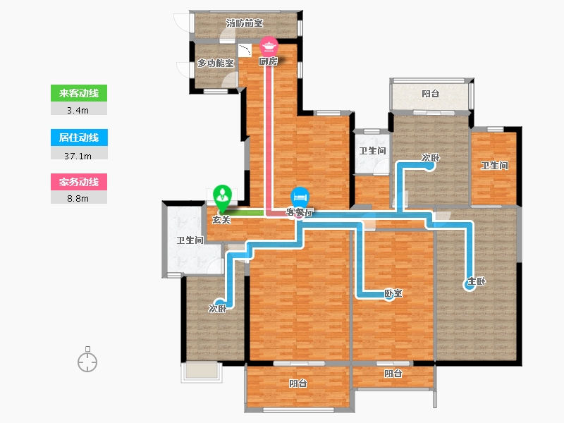 广西壮族自治区-南宁市-交投地产和顺园-216.77-户型库-动静线