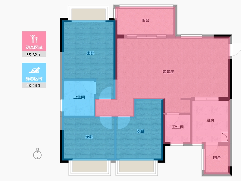 四川省-德阳市-恒大翡翠湾-86.14-户型库-动静分区