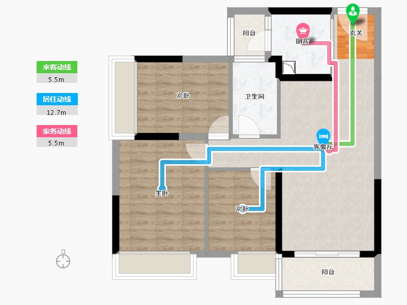 广东省-揭阳市-雅居乐天成东玺-75.89-户型库-动静线