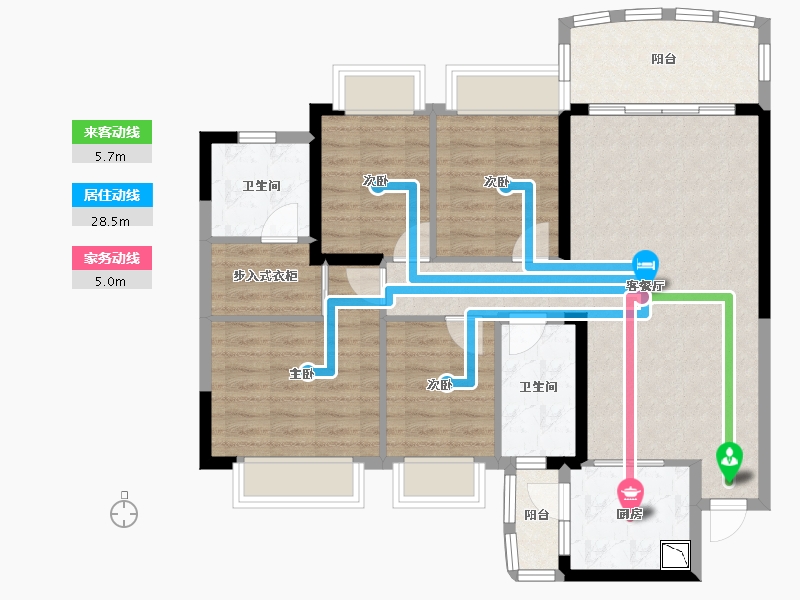 四川省-德阳市-恒大翡翠湾-97.79-户型库-动静线