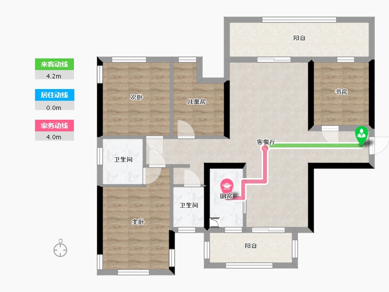 广西壮族自治区-南宁市-天健和府-97.17-户型库-动静线