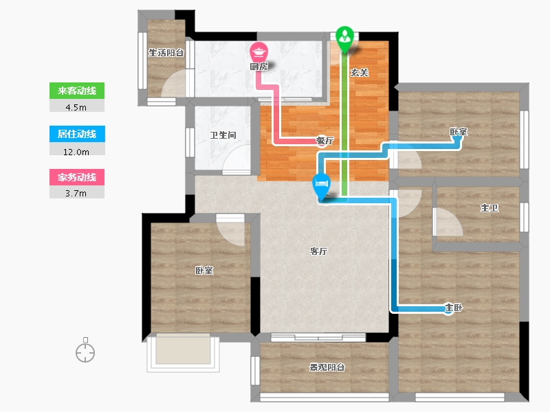 四川省-绵阳市-置信丽都花园城-79.57-户型库-动静线