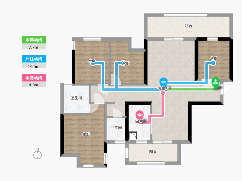 广西壮族自治区-南宁市-天健和府-93.25-户型库-动静线