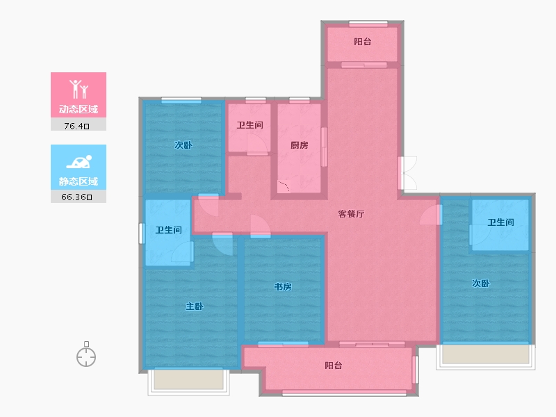 河南省-新乡市-建业世和府-127.01-户型库-动静分区