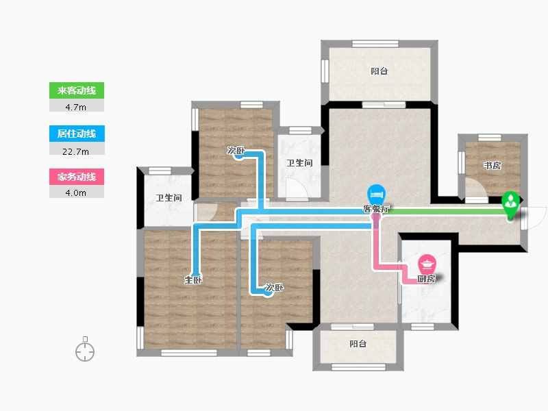 广西壮族自治区-南宁市-南宁彰泰郡-89.74-户型库-动静线