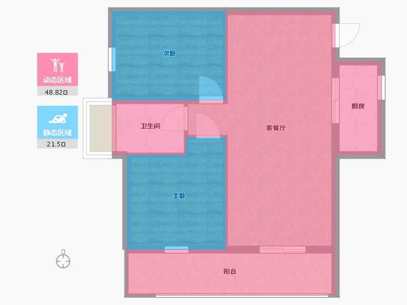 广西壮族自治区-北海市-文和上城-63.38-户型库-动静分区