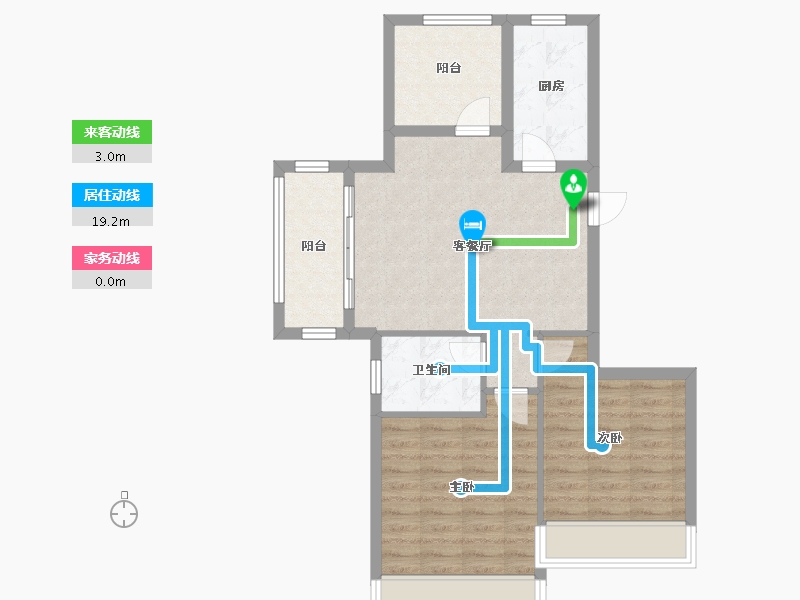 浙江省-杭州市-丰隆·百翘香江-71.01-户型库-动静线