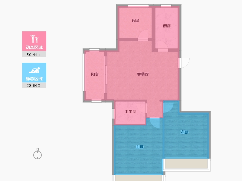 浙江省-杭州市-丰隆·百翘香江-71.01-户型库-动静分区