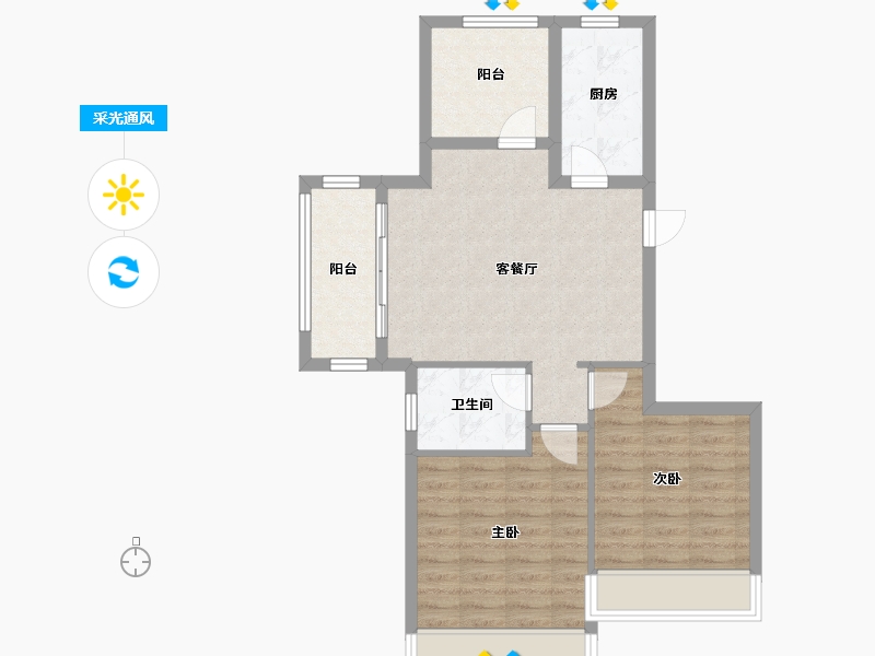 浙江省-杭州市-丰隆·百翘香江-71.01-户型库-采光通风