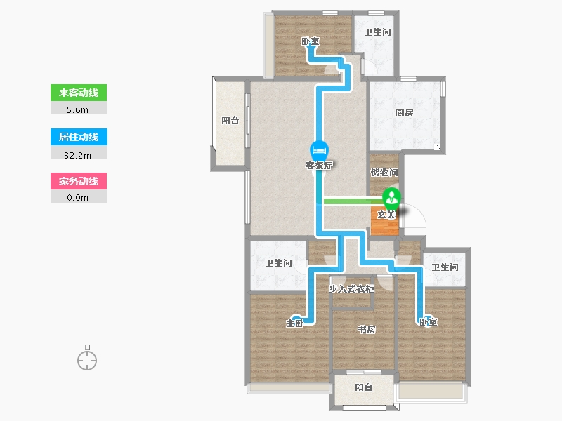 浙江省-杭州市-富力十号-153.00-户型库-动静线