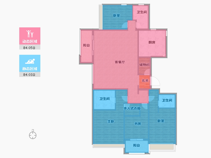 浙江省-杭州市-富力十号-153.00-户型库-动静分区