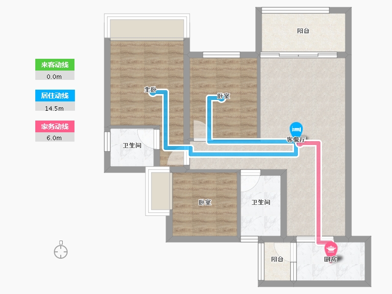 四川省-南充市-鸿华御府-71.83-户型库-动静线