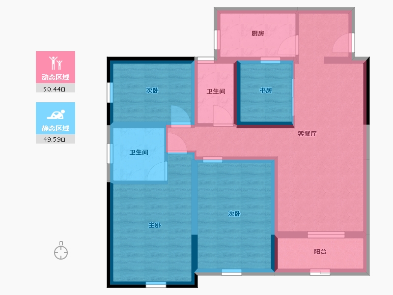 广西壮族自治区-北海市-观海一品三期-87.94-户型库-动静分区