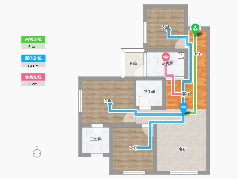 四川省-南充市-西充阳光公园学府-64.99-户型库-动静线