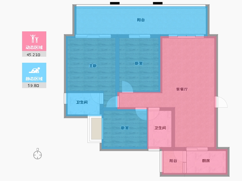 四川省-南充市-鸿华御府-94.07-户型库-动静分区