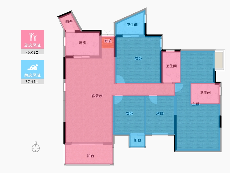 广西壮族自治区-南宁市-交投地产和顺园-139.04-户型库-动静分区