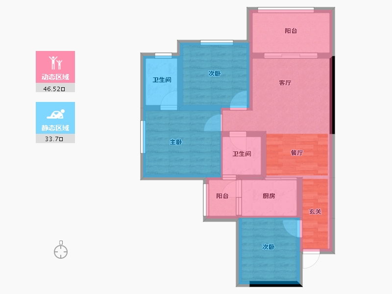 四川省-南充市-西充阳光公园学府-70.48-户型库-动静分区