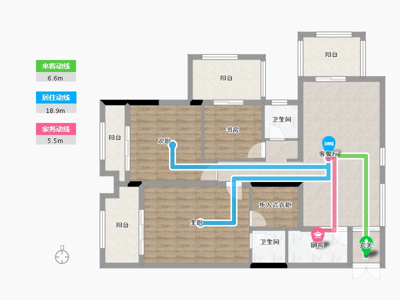 海南省-三亚市-中和龙沐湾-117.06-户型库-动静线