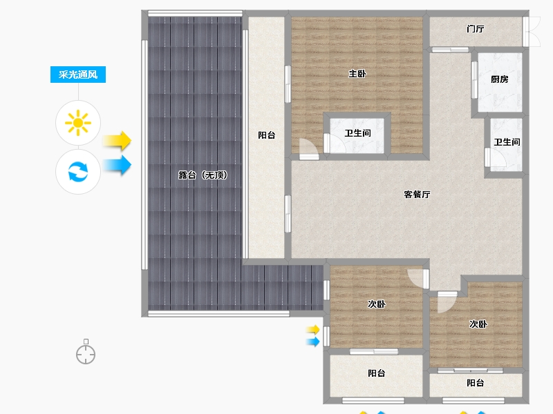 海南省-三亚市-中和龙沐湾-192.95-户型库-采光通风