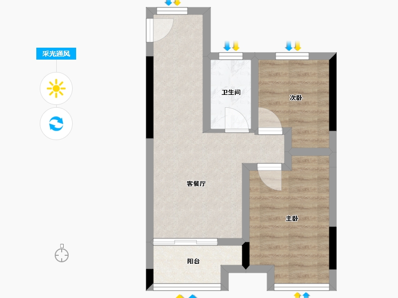 广西壮族自治区-桂林市-彰泰阳朔十里春风-42.32-户型库-采光通风