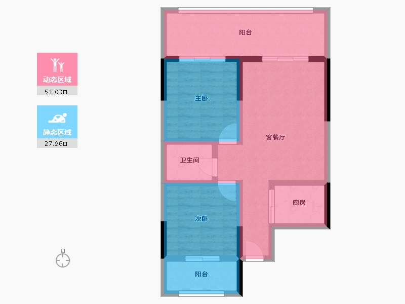 海南省-三亚市-中和龙沐湾-69.94-户型库-动静分区