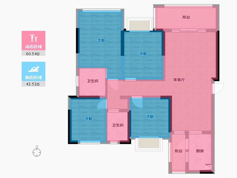 四川省-内江市-和喜御景台-91.20-户型库-动静分区