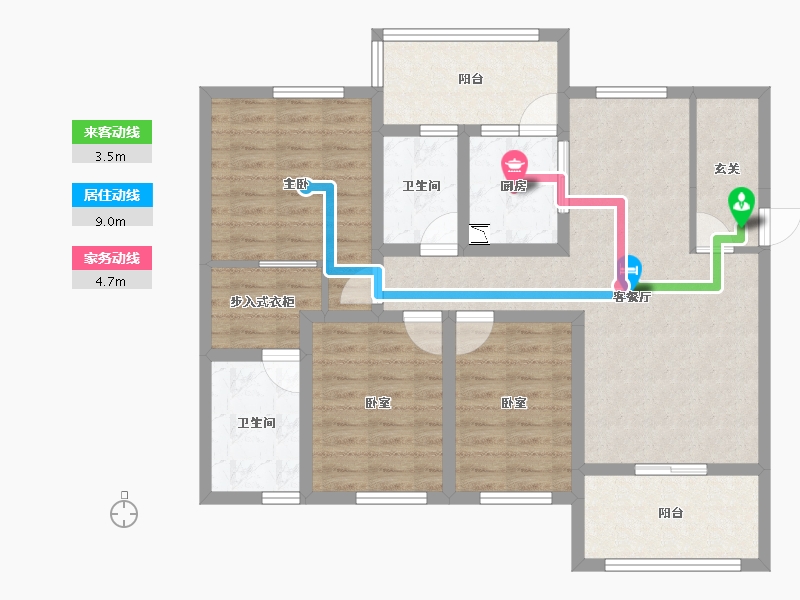 四川省-南充市-富春山居-95.87-户型库-动静线