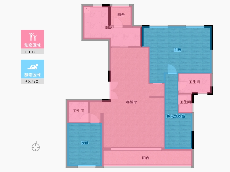 四川省-内江市-兆信・锦巷府-114.77-户型库-动静分区