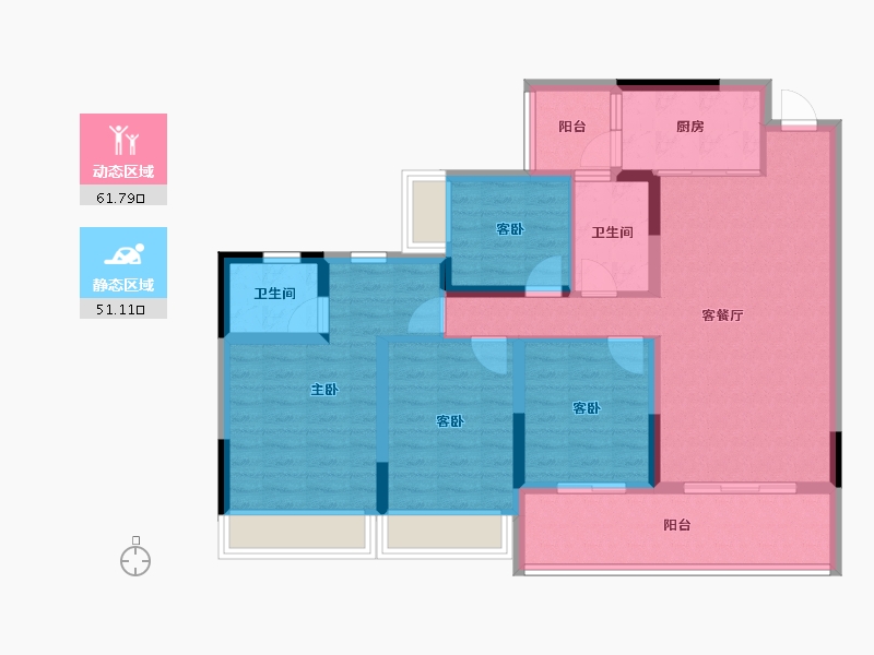 四川省-遂宁市-邦泰东湖上院-100.26-户型库-动静分区