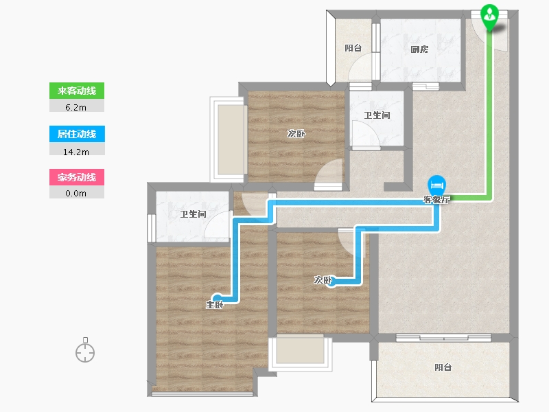 四川省-泸州市-众城繁华里-79.80-户型库-动静线