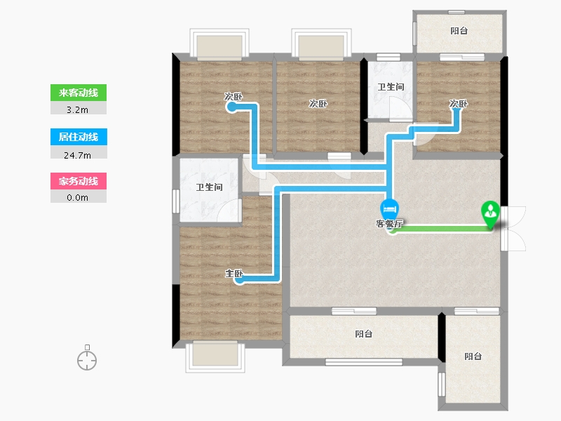 湖南省-衡阳市-云峰国府-106.12-户型库-动静线