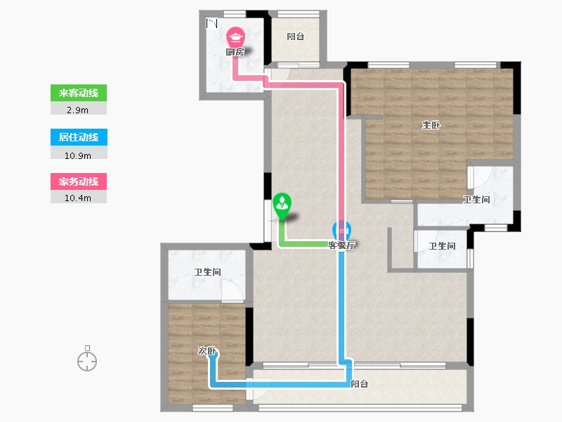 四川省-内江市-兆信・锦巷府-115.59-户型库-动静线