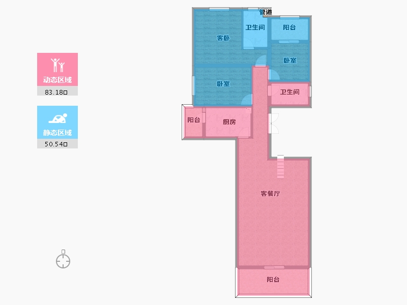 四川省-南充市-富春山居-119.82-户型库-动静分区