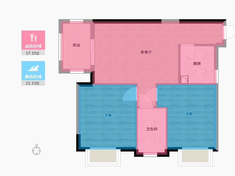 广西壮族自治区-南宁市-阳光城檀悦-54.40-户型库-动静分区