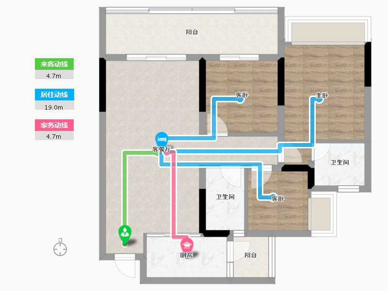 四川省-遂宁市-邦泰东湖上院-80.16-户型库-动静线