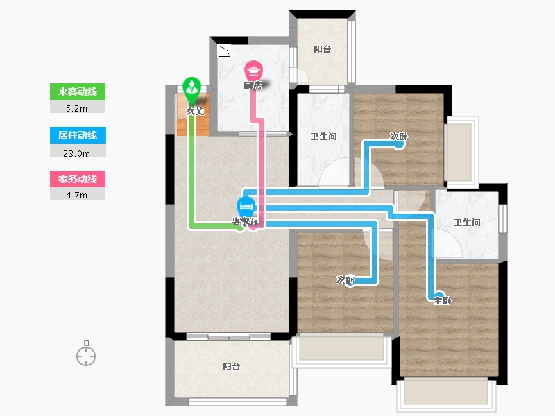 广东省-揭阳市-恒大翡翠华庭-83.82-户型库-动静线