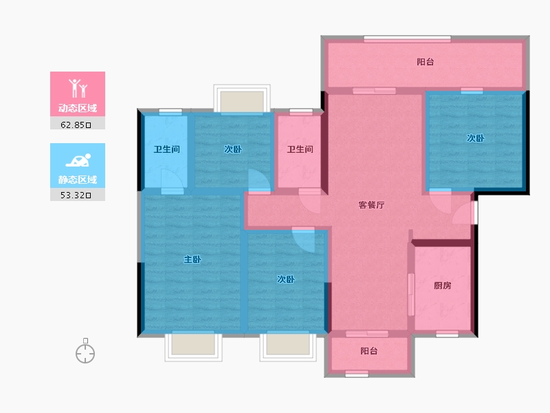 广西壮族自治区-南宁市-阳光城檀悦-101.77-户型库-动静分区