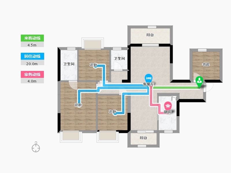 广西壮族自治区-南宁市-中南春风南岸-89.45-户型库-动静线